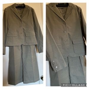 Theory Women’s 2-piece Suit, tan corduroy, size 4 jacket, size 6 pants.